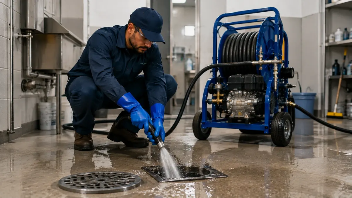 Floor Drain Hydro Jet Cleaning in Santa Monica